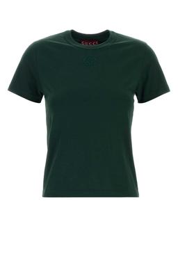 Gucci Bottle Green Cotton T-shirt