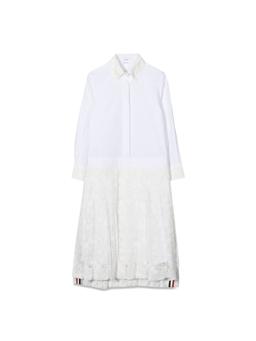 Thom Browne Pleated Bottom Shirtdress