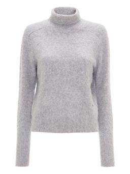 Victoria Beckham Gray Turtleneck Sweater