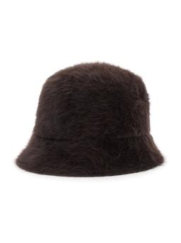 Antonelli Brown Hat With Brushed-effect In Faux Fur Woman