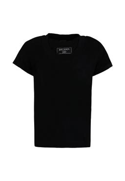 Balmain Black T-shirt For Girl With Logo