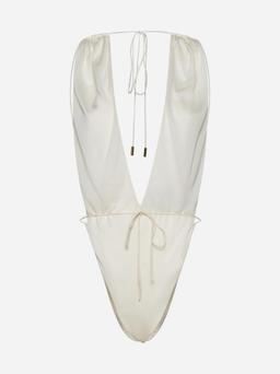 Saint Laurent Viscose Halter-neck Bodysuit