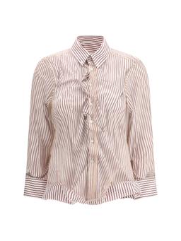Maison Margiela Layered Tulle Striped Shirt