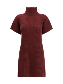 Brunello Cucinelli English Rib Knit Dress In Virgin Wool Cashmere And Silk