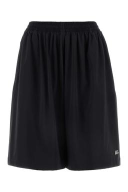 Balenciaga Black Stretch Nylon Bermuda Shorts