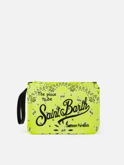 MC2 Saint Barth Parisienne Canvas Pouch Bag With Bandanna Print