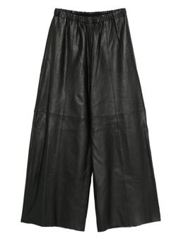 Alysi Leather Wide-leg Trousers