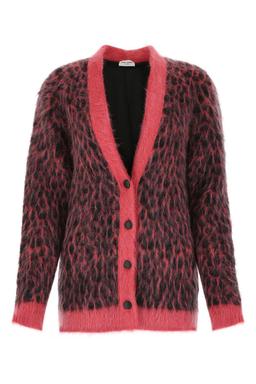 Saint Laurent Leopard Knitted Cardigan