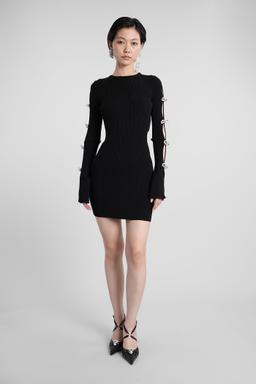 Mach & Mach Mini Dress In Black Viscose