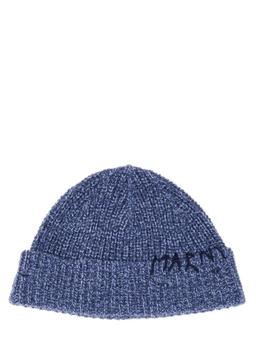 Beanie Hat With marni Mending Embroidery