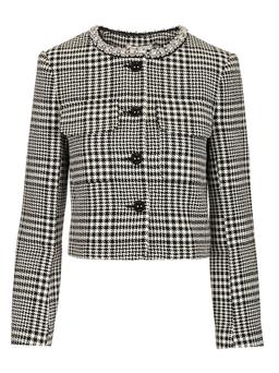 self-portrait Wool Houndstooth Tailored Jacket