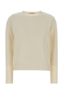 Max Mara White Cashmere Cinema Sweater