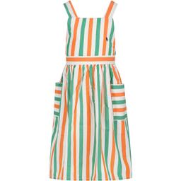 Bobo Choses Ivory Dress For Girl With Logo