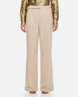 Ralph Lauren Acklie Straight Leg Wool Trousers