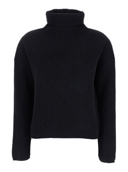 Max Mara Studio golia Black Turtleneck Sweater In Wool And Cashmere Woman