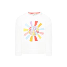 Rykiel Enfant White Sweatshirt For Girl With Logo