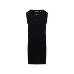 Off-White Black Dress For Girl With Logo