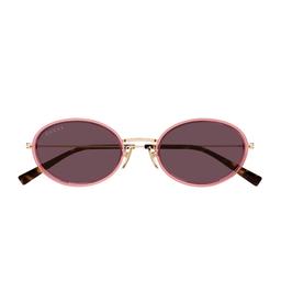 Gucci Eyewear Gucci Gg1980s Linea Emblem 003 Pink Gold Violet Sunglasses
