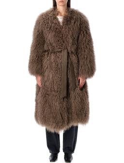 S. W.O. R.D 6.6.44 Mongolian Shearling Maxi Coat Sword