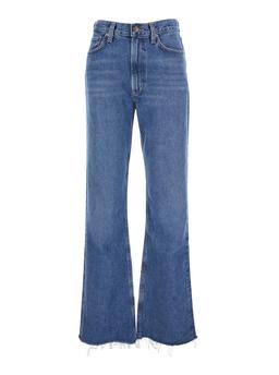 AGOLDE Blue Jeans With Logo Patch On The Rear And Flared Leg In Denim Woman