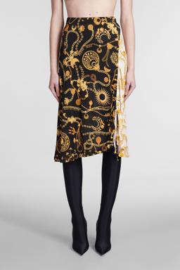 Marine Serre Skirt In Black Viscose