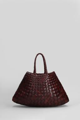 Dragon Diffusion Santa Croce Small Tote In Bordeaux Leather