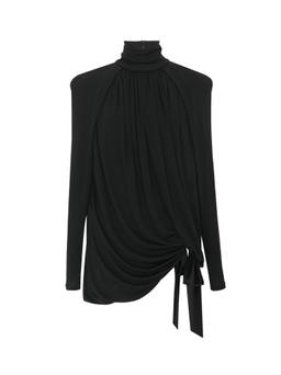 Saint Laurent Draped Jersey Dress