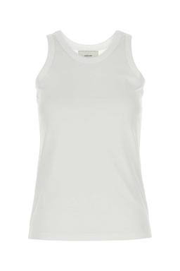 Loulou Studio White Cotton Poso Tank Top