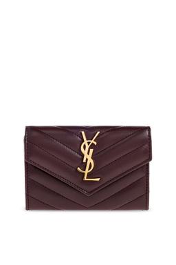 Saint Laurent Leather Wallet With Logo