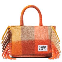 MC2 Saint Barth Colette Handbag With Multicolor Check And Fringes