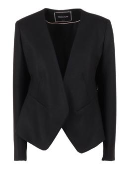 Fabiana Filippi Felted Wool Jersey Fitted Blazer Without Lapel