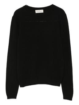 Bruno Manetti Black Cashmere And Wool Sweater
