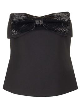 self-portrait Bow Bandeau Top