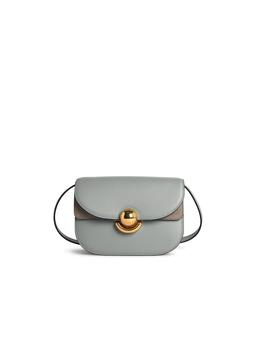 Furla Light Blue Leather Mini sfera Crossbody Bag