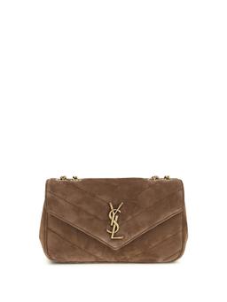 Saint Laurent Small Loulou Shoulder Bag In Matelassé Suede