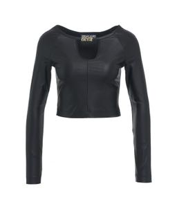 Versace Jeans Couture Cut-out Detailed Jersey Cropped Top