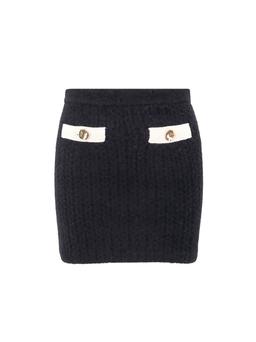 self-portrait Knitted Mini Skirt