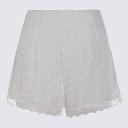 Charo Ruiz White Cotton Blend Shorts