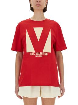 chez Valentino Print T-shirt
