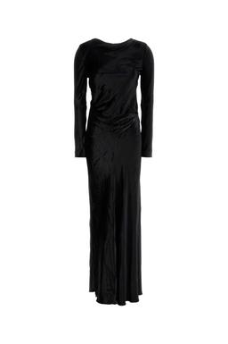 Alberta Ferretti Black Velvet Long Dress