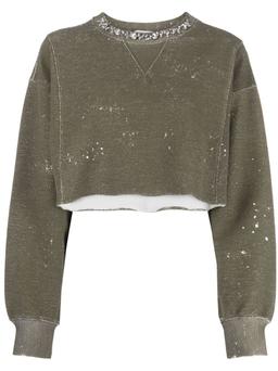 Golden Goose Ilda Cropped Crewneck Sweatshirt