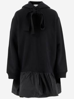 Patou Cotton Hoodie With Ruffles And Logo