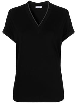 Brunello Cucinelli Cotton V-necked T-shirt
