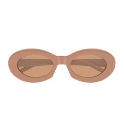 Saint Laurent Eyewear Saint Laurent Sl 594 Linea Sl Logo 010 Nude Brown Sunglasses