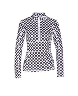 Jet Set Ginger Halfzip Check Longsleeves Top