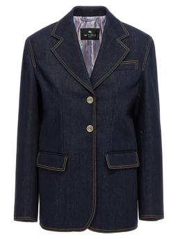 Etro Single-breasted Denim Blazer