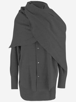 DARKPARK Wool Shirt With Matching Shawl