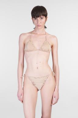 MC2 Saint Barth Sagittarius Beachwear In Gold Polyamide