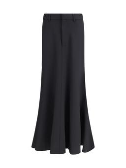 Balenciaga Godet Maxi Skirt In Virgin Wool