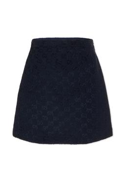 Gucci Blue Skirt For Girl With Gg
